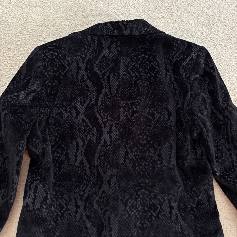 Frame Velvet Python Blazer Size 4 - Picture 13 of 16